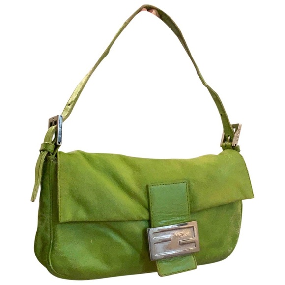 Fendi Handbags - SOLD Fendi Mamma Baguette Mini / Green leather
